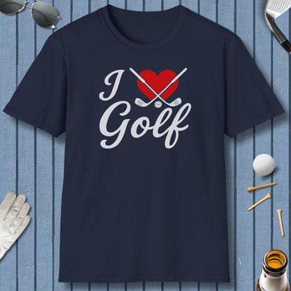 I Love Golf - Adult Golf T-Shirt in Navy