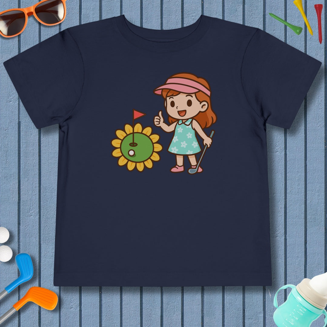 Sunflower Green - Toddler Golf T-Shirt in Navy