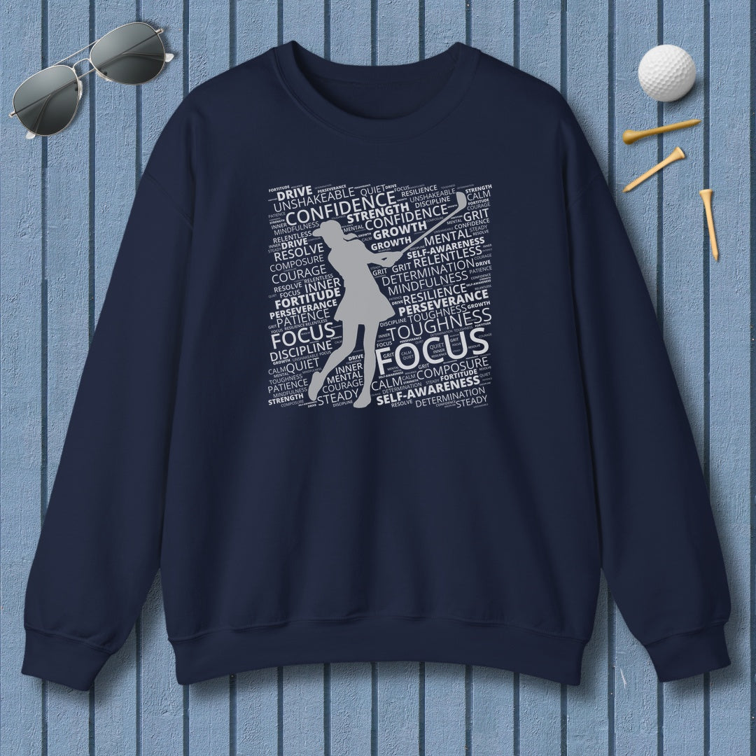 Unleash Your Mental Game (Female) - Adult Golf Sweatshirt in Navy