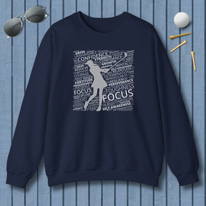 Unleash Your Mental Game (Female) - Adult Golf Sweatshirt in Navy