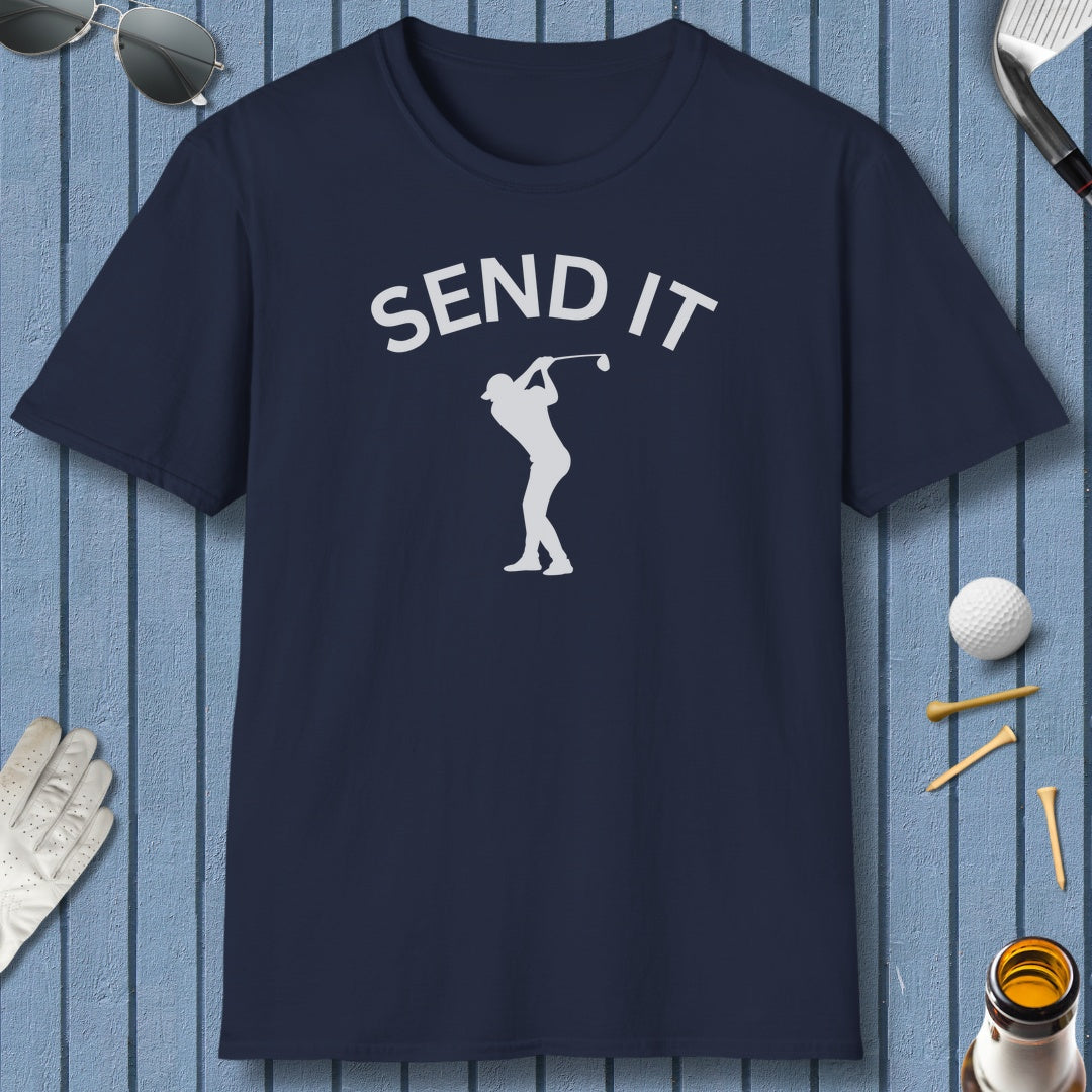 SEND IT (Male) - Adult Golf T-Shirt in Navy
