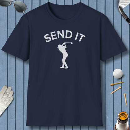 SEND IT (Male) - Adult Golf T-Shirt in Navy