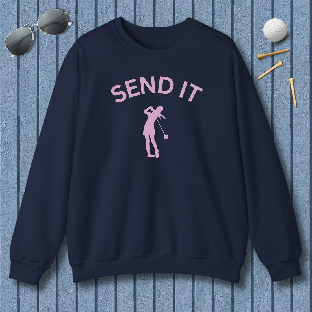 SEND IT (Female) - Adult Golf Sweatshirt in Navy