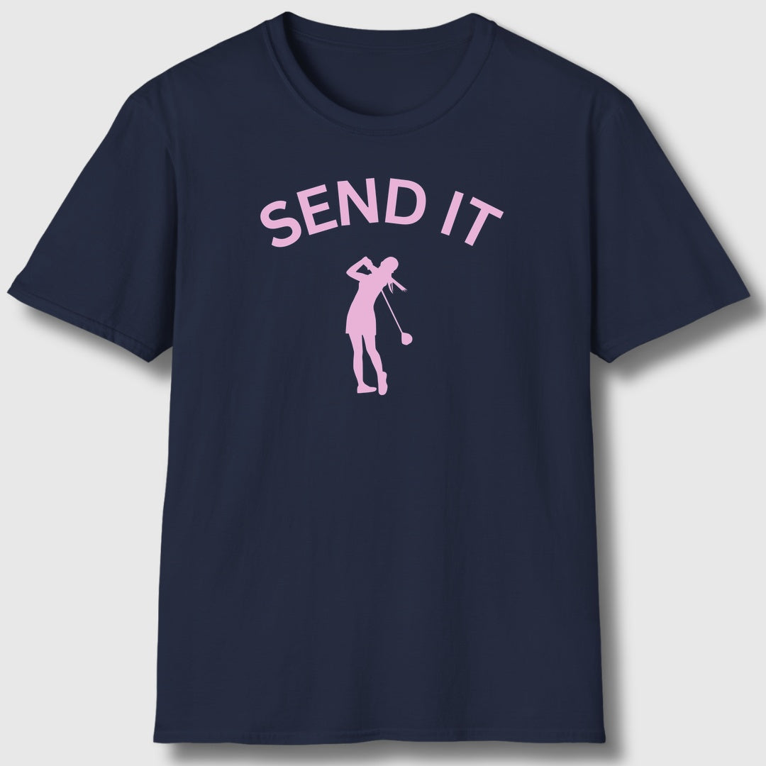 SEND IT (Female) - Adult Golf T-Shirt in Navy