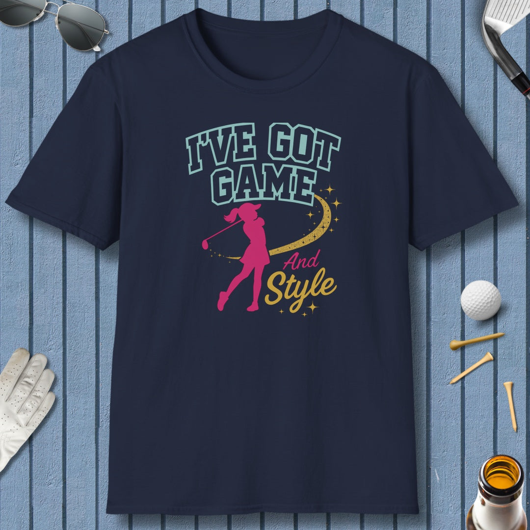 I've Got Game And Style - Adult Golf T-Shirt in Navy