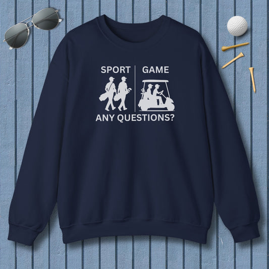 SPORT vs. GAME (Male) - Adult Golf Sweatshirt in Navy