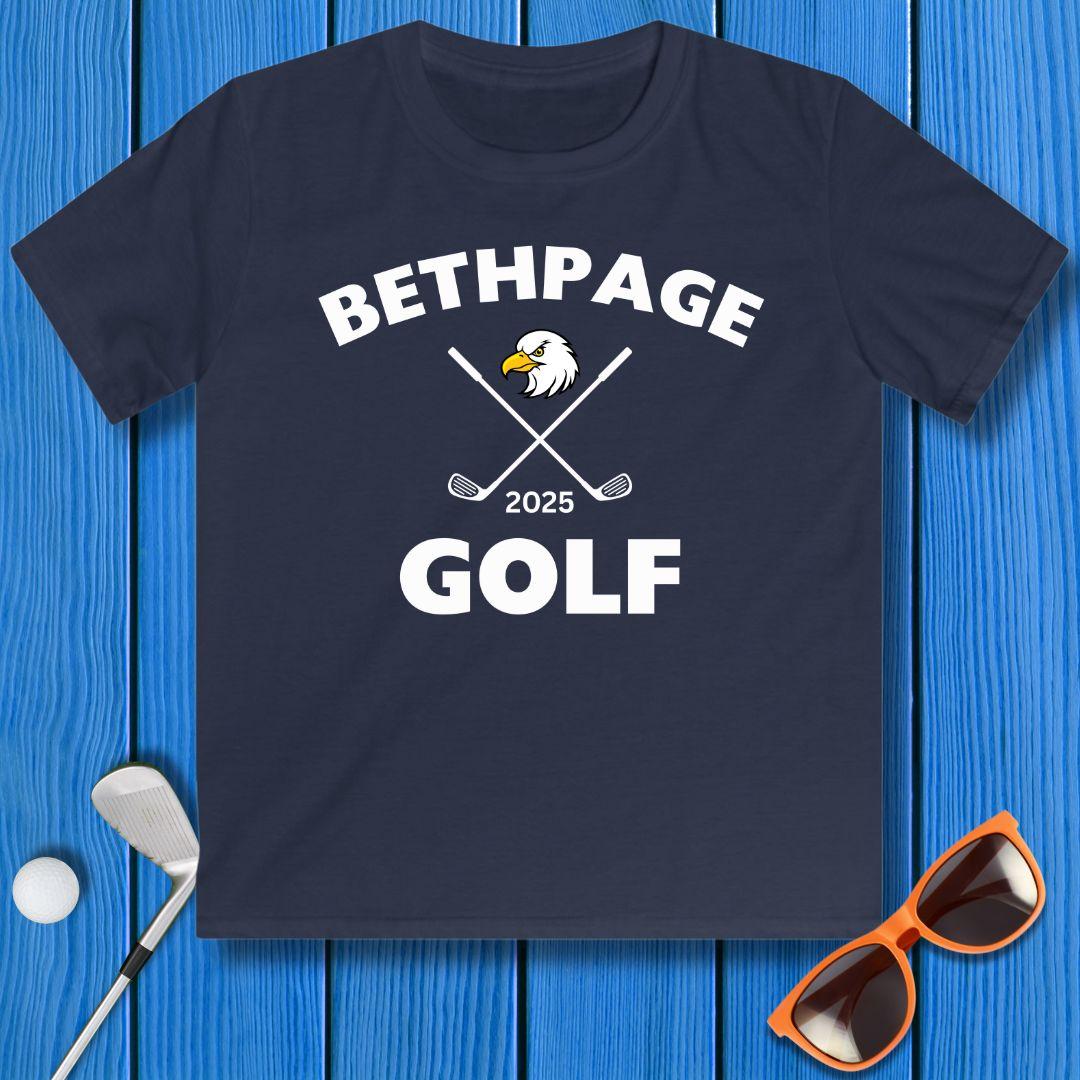 Bethpage Golf 2025 - Youth T-shirt in Navy, great for casual wear. Find more fun golf focused products at oneforetheages.com