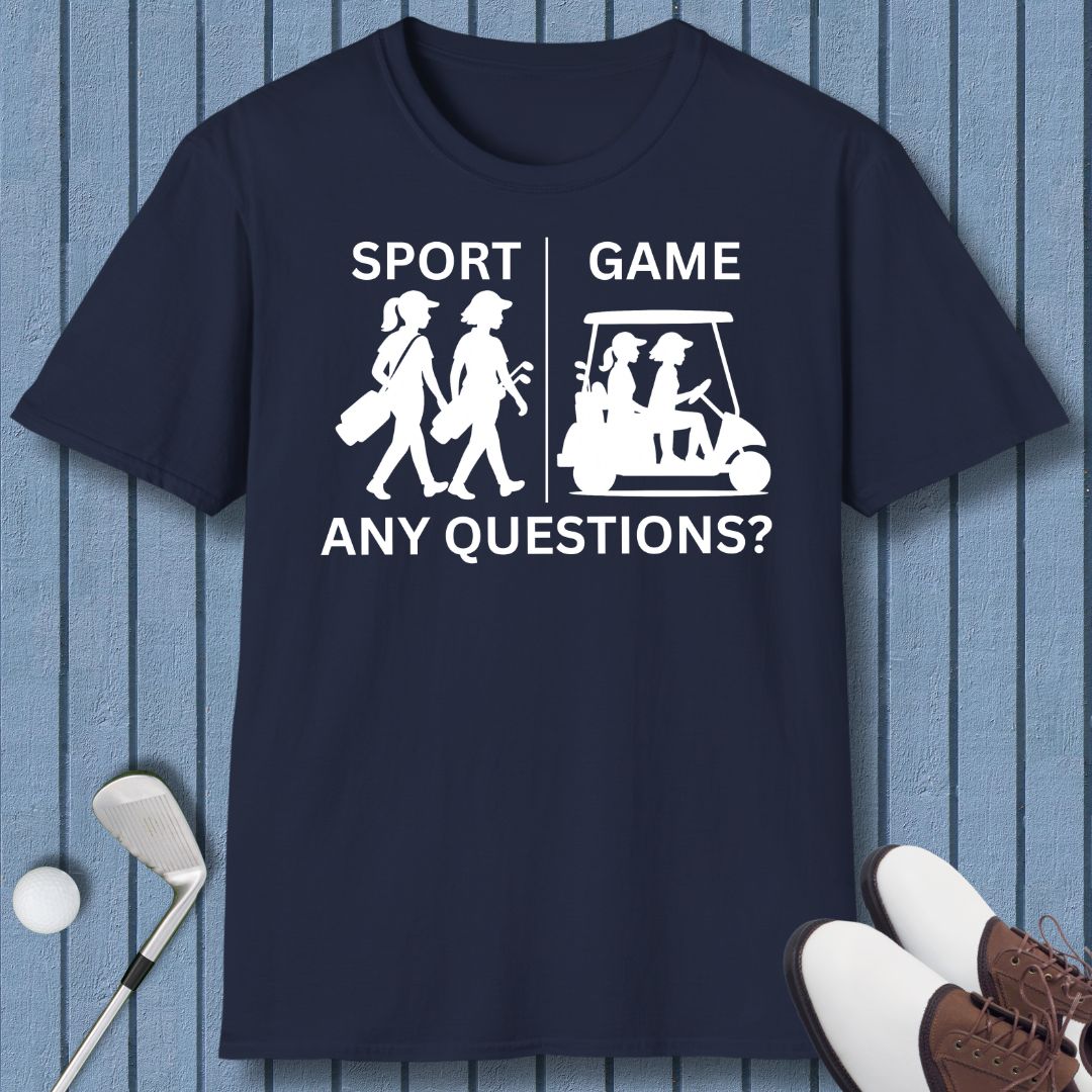 SPORT vs. GAME - Female in Navy, great for casual wear. Find more fun golf focused products at oneforetheages.com