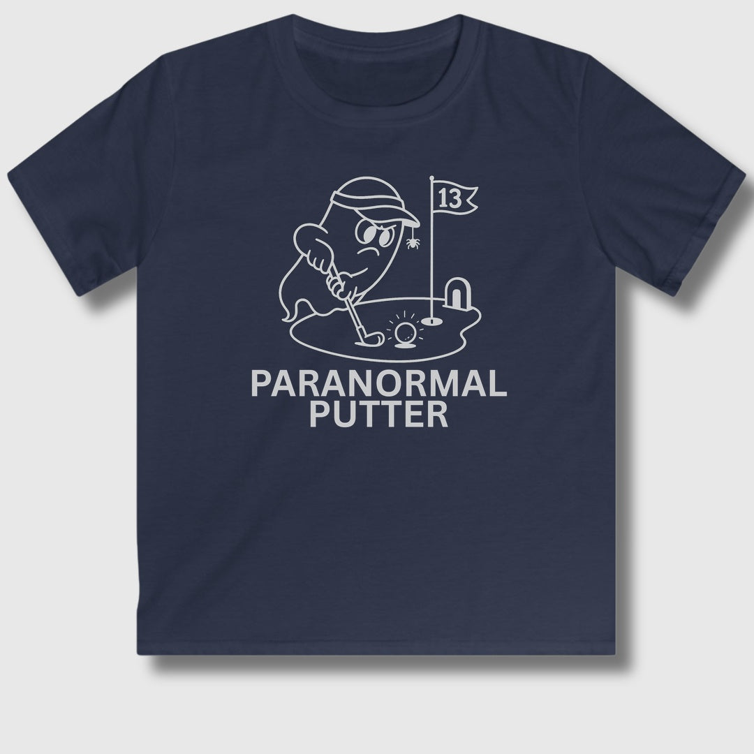 Paranormal Putter - Youth Golf T-Shirt in Navy