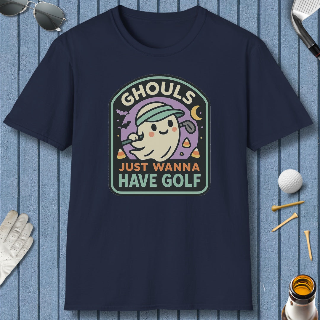 Ghouls Just Wanna Have Golf - Adult Golf T-Shirt in Navy
