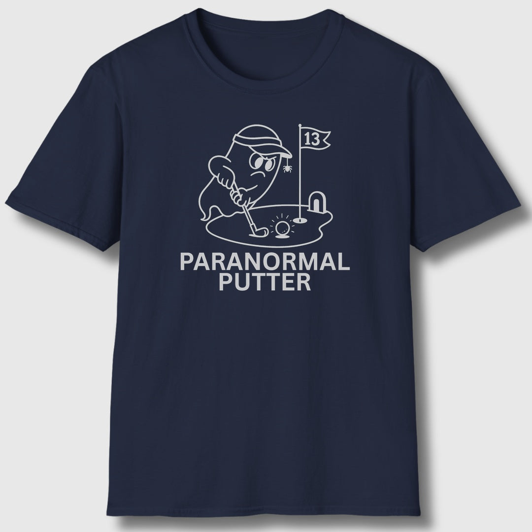 Paranormal Putter - Adult Golf T-Shirt in Navy
