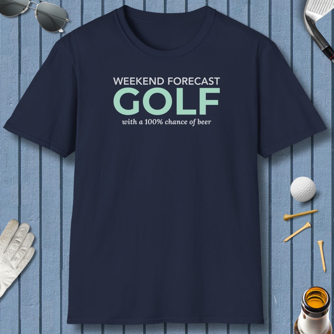 Weekend Forecast - Adult Golf T-Shirt in Navy