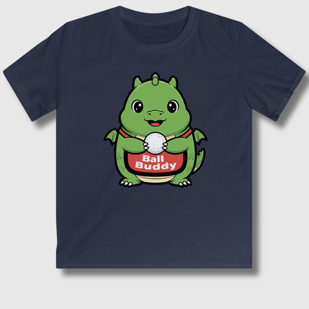 Ball Buddy Dragon - Youth Golf T-Shirt in Navy