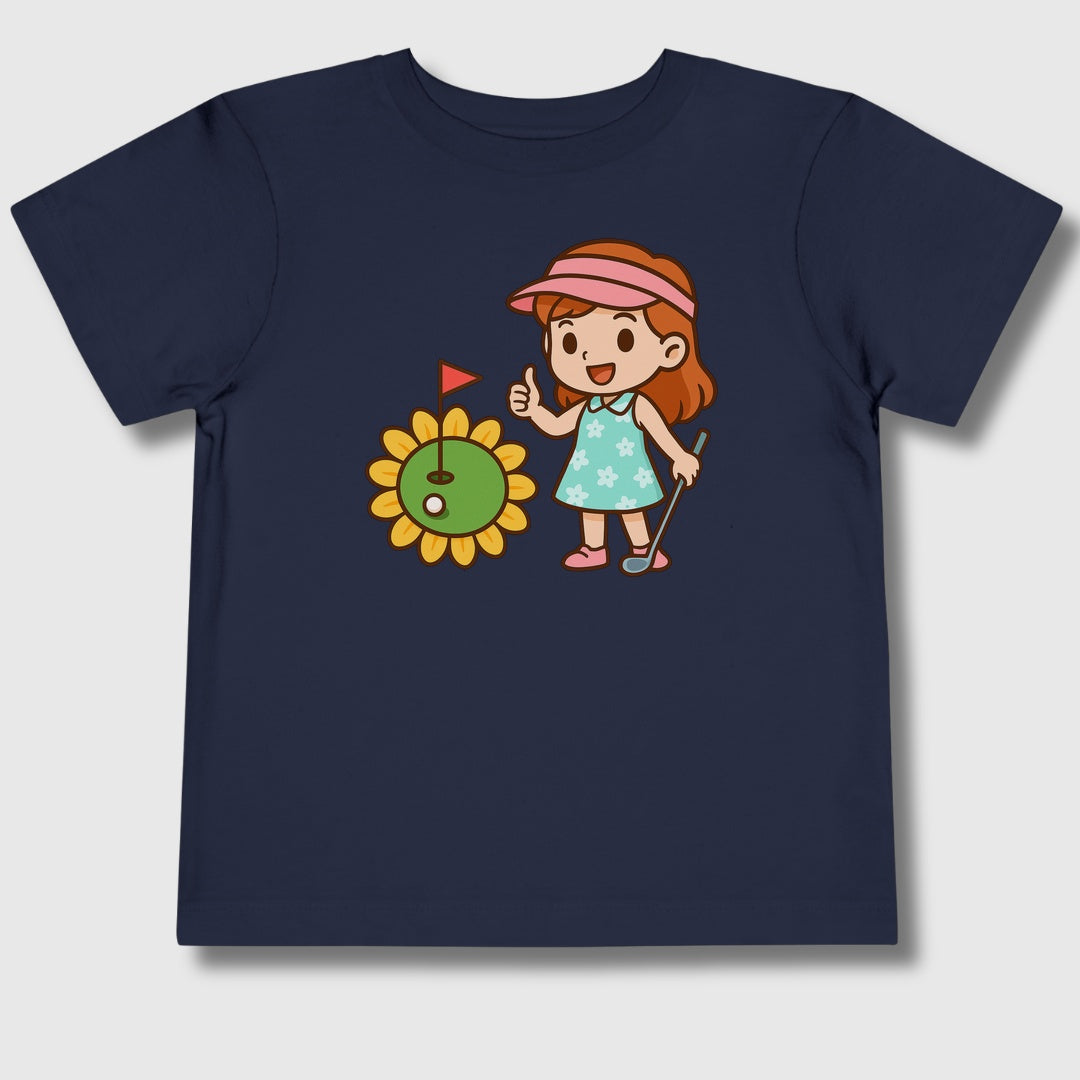 Sunflower Green - Toddler Golf T-Shirt in Navy