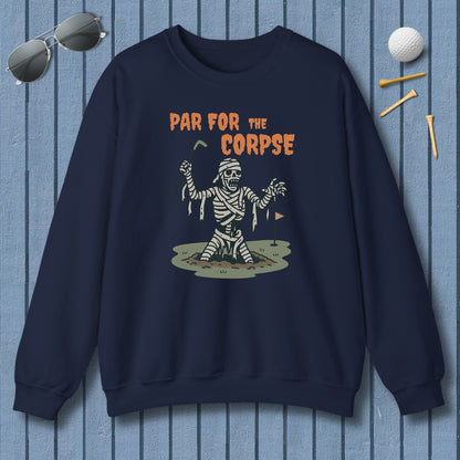 Par for the Corpse - Adult Golf Sweatshirt in Navy