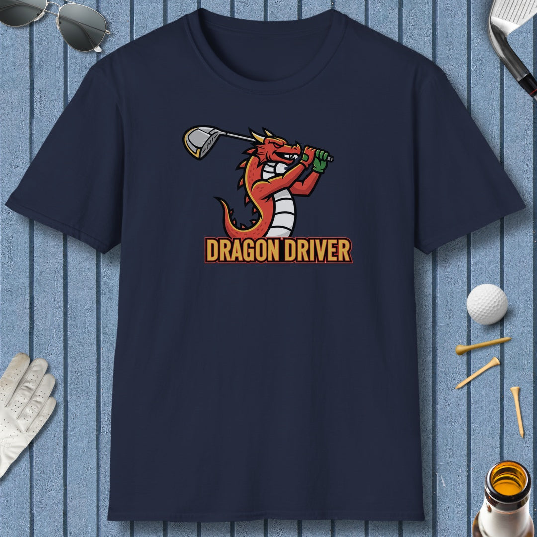 Dragon Driver - Adult Golf T-Shirt in Navy