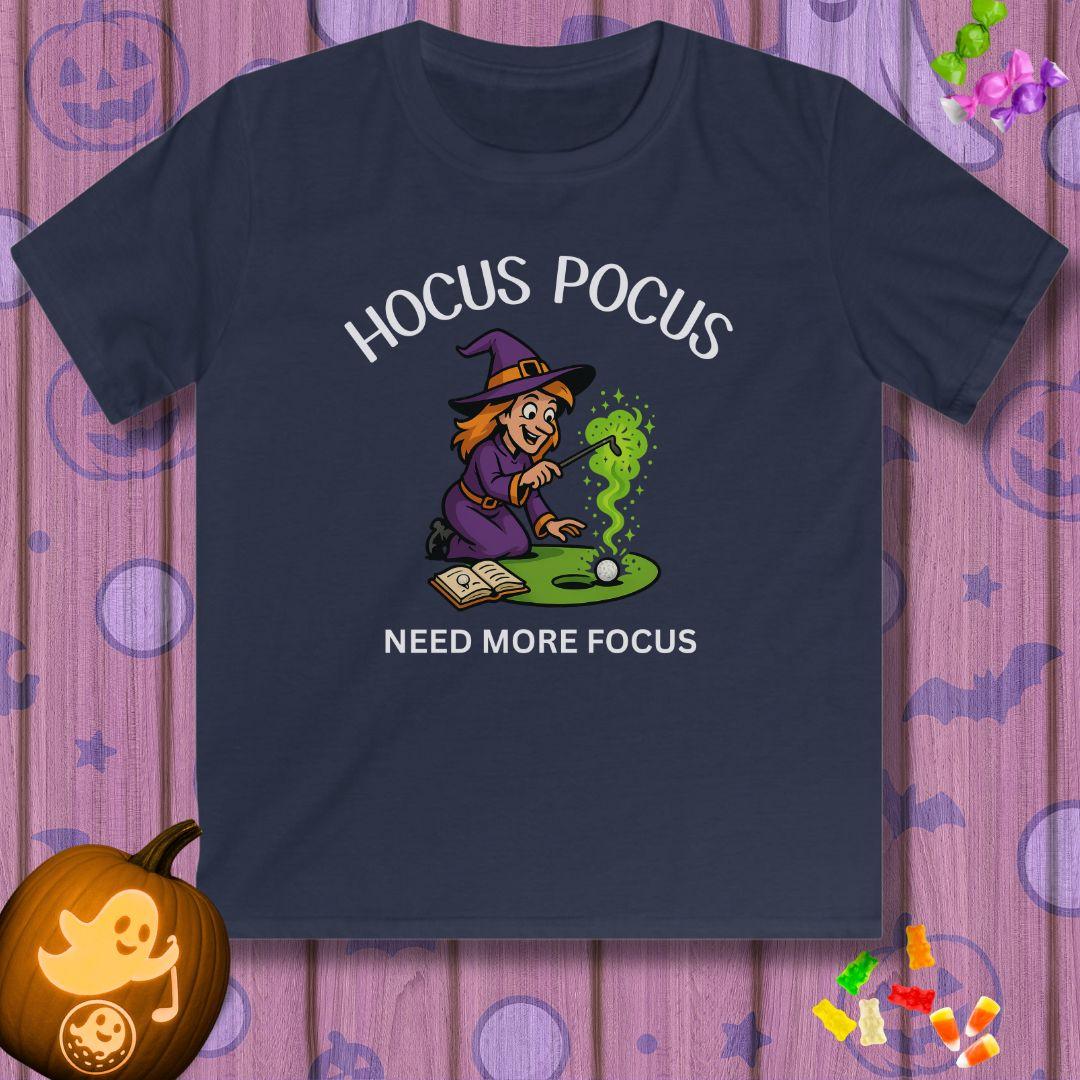 Hocus Pocus, Need More Focus - Youth Halloween Golf T-Shirt