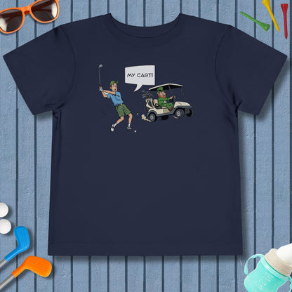 My Cart! - Toddler Golf T-Shirt in Navy