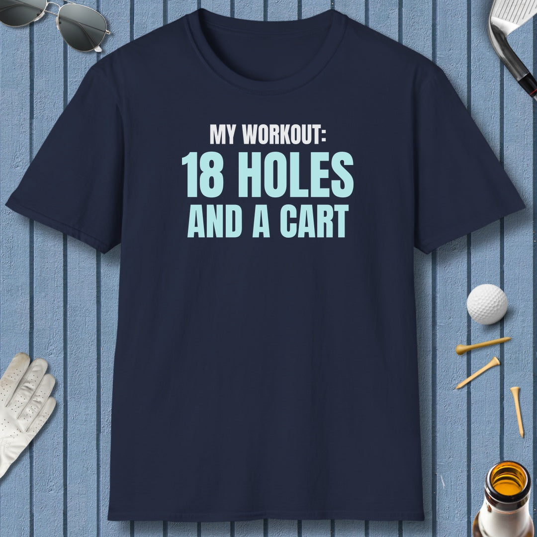 My Workout: 18 Holes - Adult Golf T-Shirt in Navy