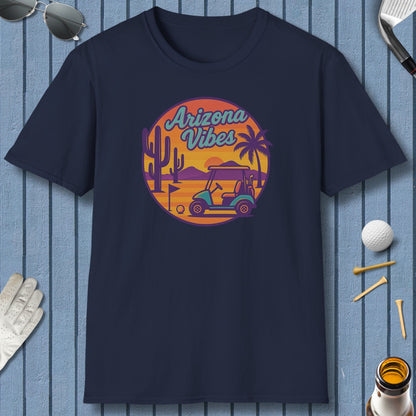 Golf Vibes - Arizona - Desert Edition Golf Destination - Adult Golf T-Shirt in Navy