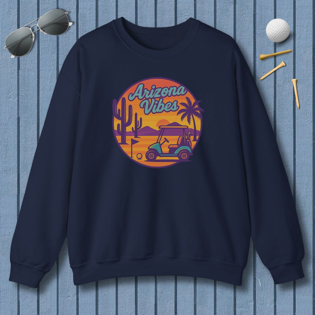 Golf Vibes - Arizona - Desert Edition Golf Destination - Adult Golf Sweatshirt in Navy