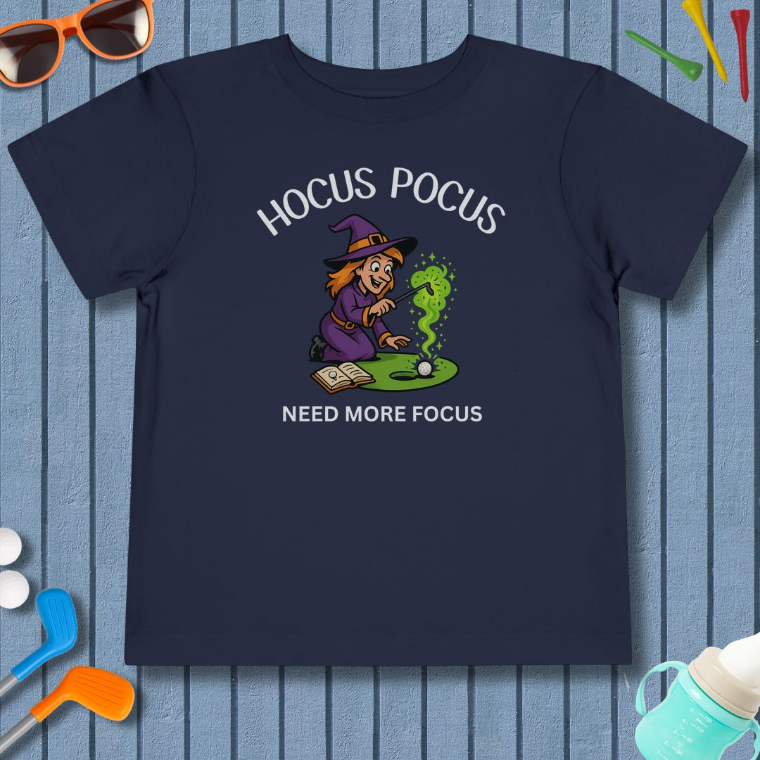 Hocus Pocus, Need More Focus - Toddler Golf T-Shirt in Navy