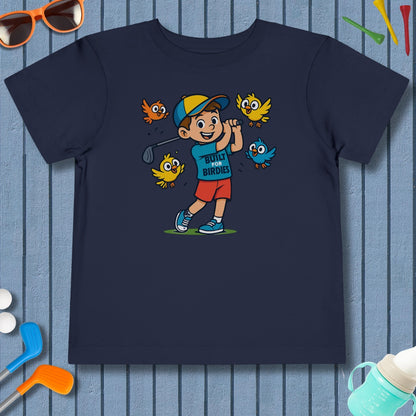 Built for Birdies - Toddler Golf T-Shirt in Navy