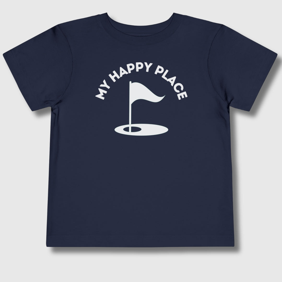 My Happy Place - Toddler Golf T-Shirt in Navy