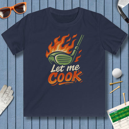 Let Me Cook - Youth Golf T-Shirt in Navy