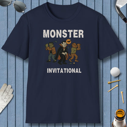 Monster Invitational - Adult Golf T-Shirt in Navy