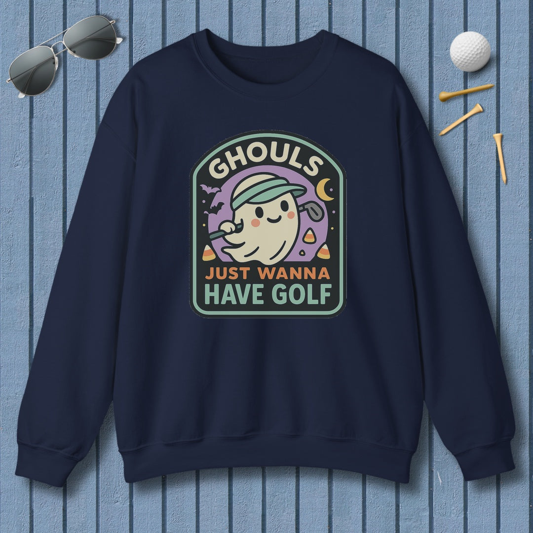 Ghouls Just Wanna Have Golf - Adult Golf Sweatshirt in Navy