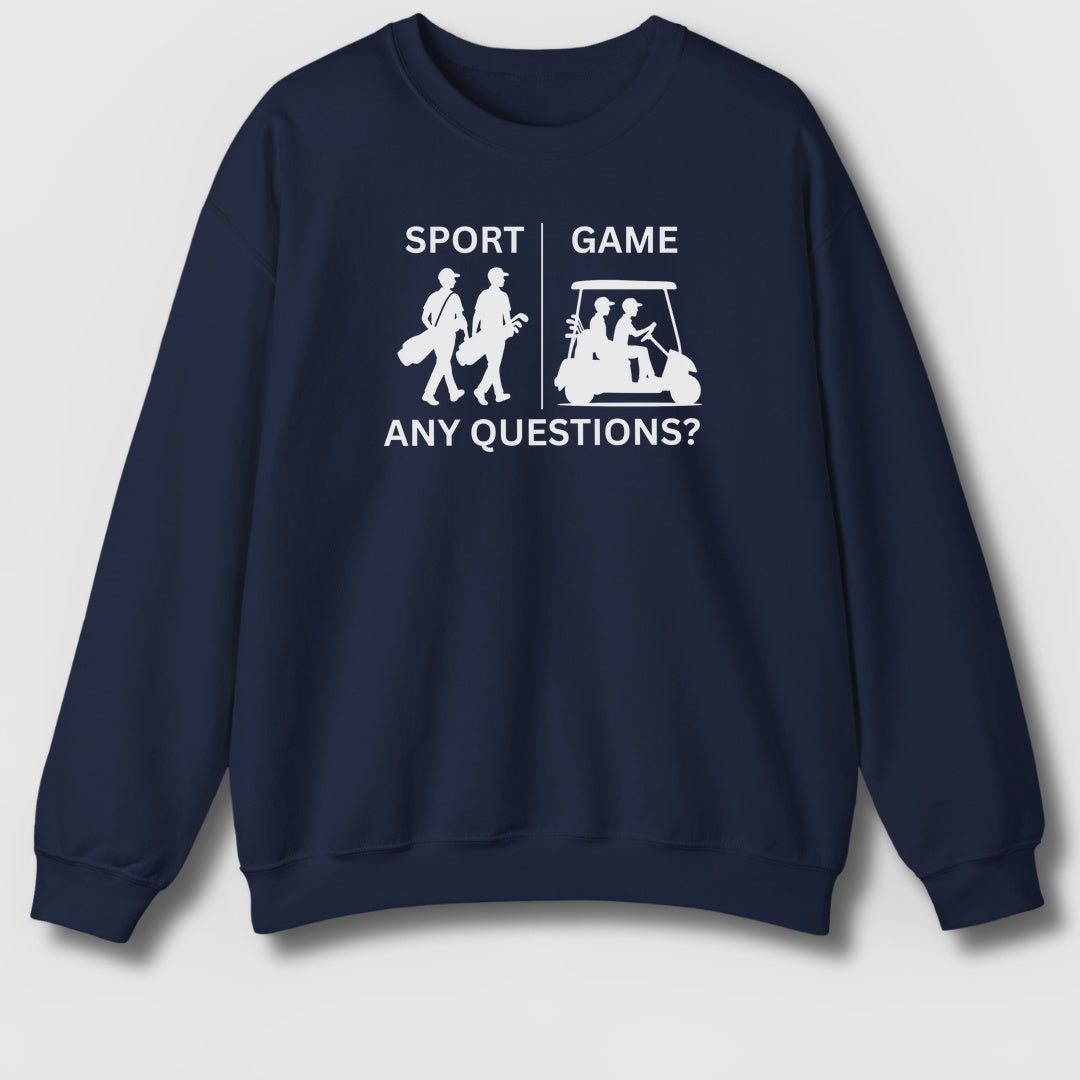 SPORT vs. GAME (Male) - Adult Golf Sweatshirt in Navy