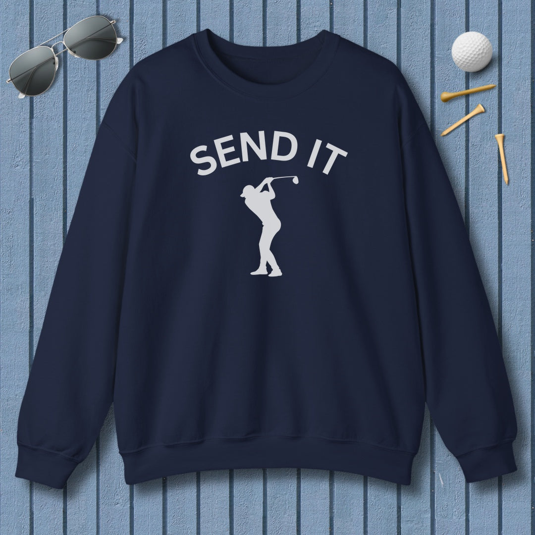 SEND IT (Male) - Adult Golf Sweatshirt in Navy