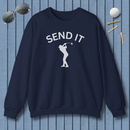 SEND IT (Male) - Adult Golf Sweatshirt in Navy