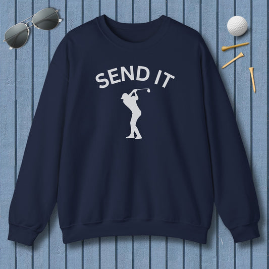 SEND IT (Male) - Adult Golf Sweatshirt in Navy