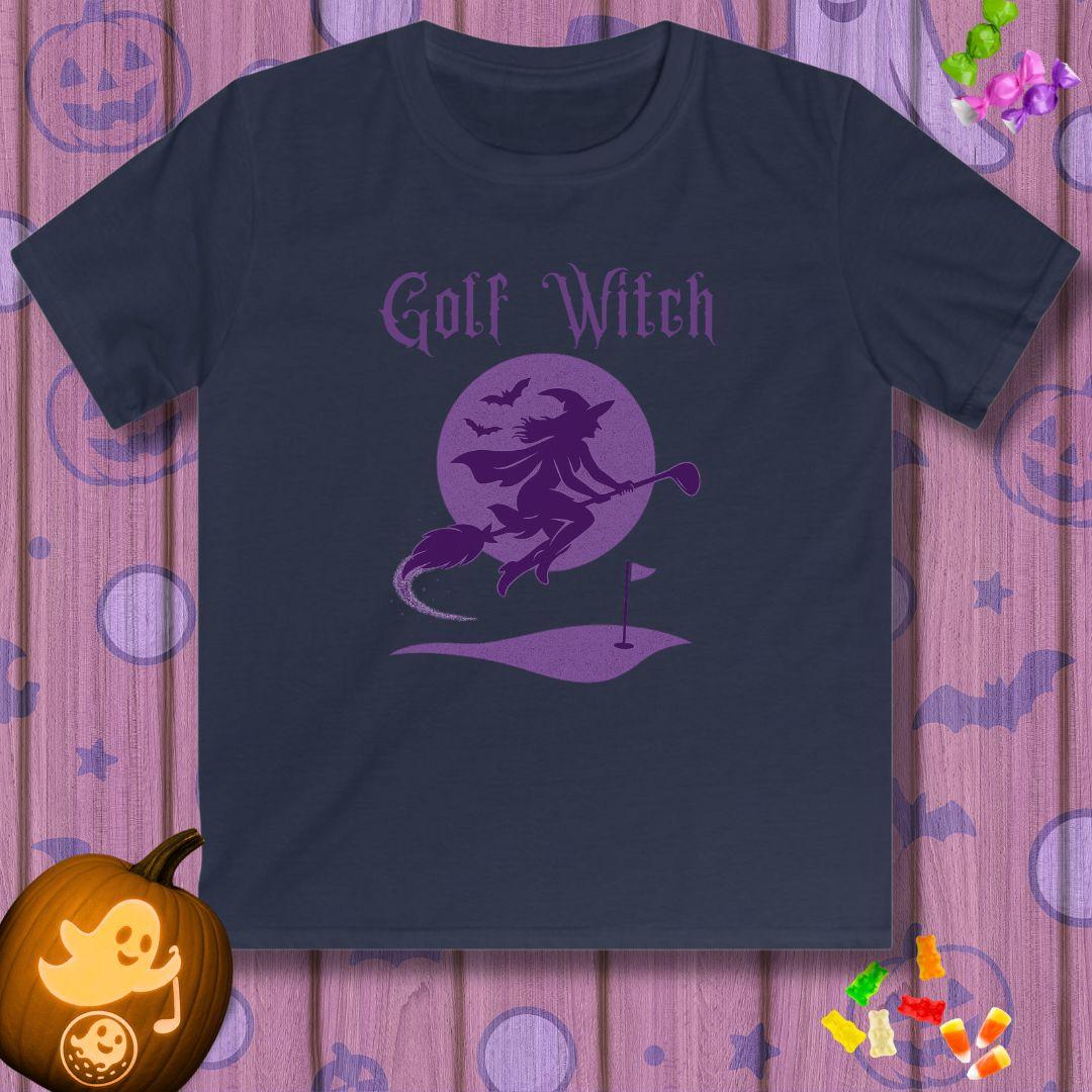 Golf Witch  - Youth Halloween Golf T-Shirt