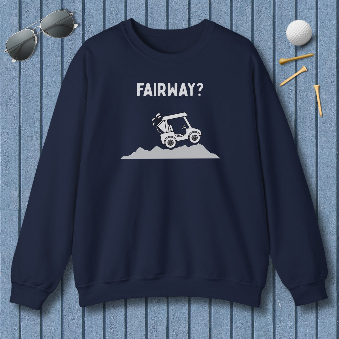 Fairway? - Adult Golf Sweatshirt in Navy
