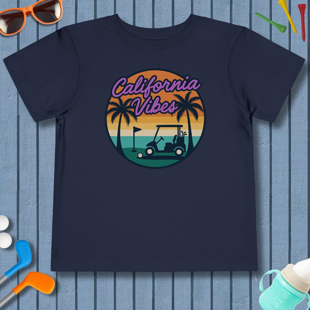 Golf Vibes - California Coast Edition - Toddler Golf T-Shirt in Navy