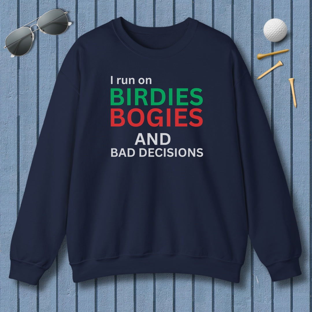 I run on... - Adult Golf Sweatshirt in Navy