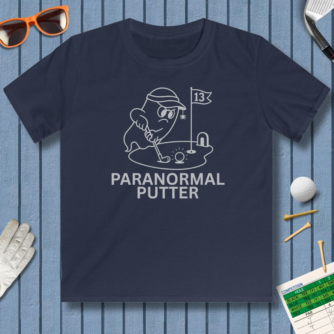 Paranormal Putter - Youth Golf T-Shirt in Navy
