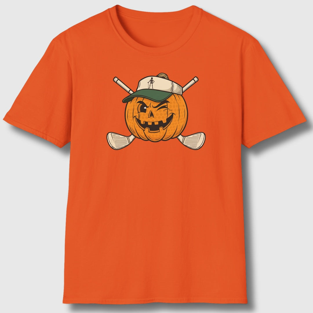 Golf or Gourd - Adult Golf T-Shirt in Orange