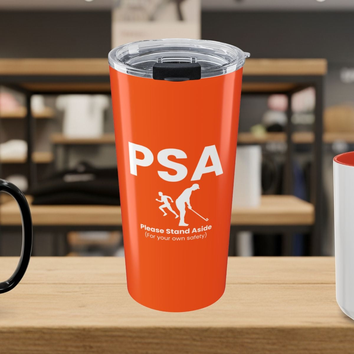 PSA - Please Stand Aside - 20oz Tumbler in Orange