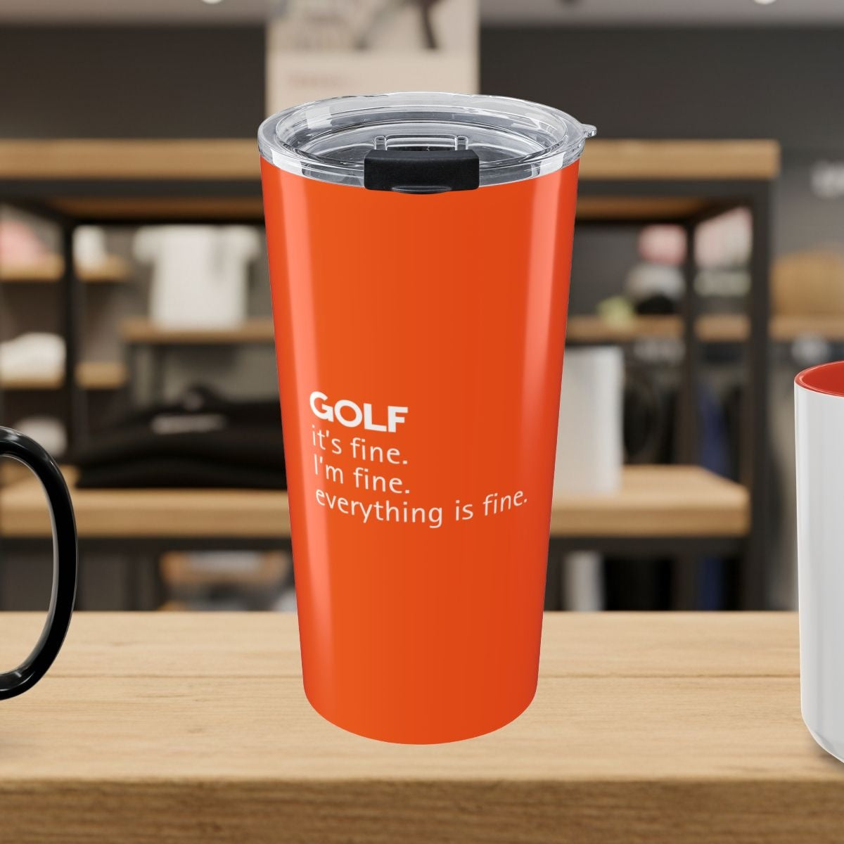 Golf: It's Fine. Everything Is Fine. - 20oz Tumbler in Orange