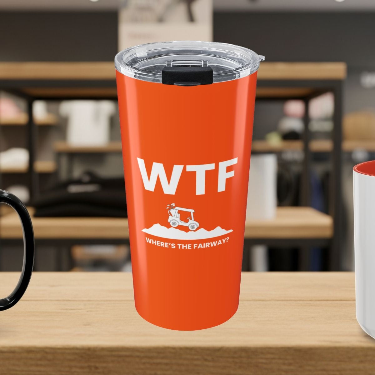 WTF - Where's the Fairway - 20oz Tumbler in Orange