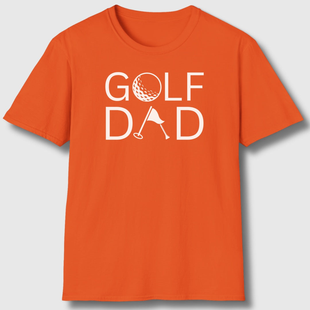 Golf Dad - Adult Golf T-Shirt in Orange