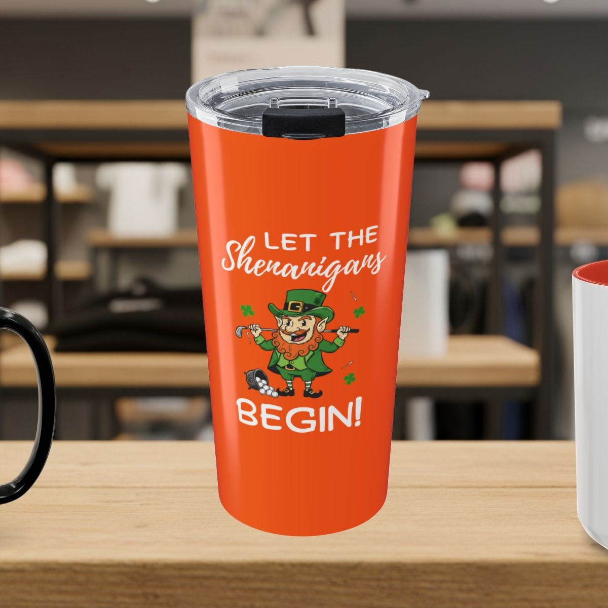 Let The Shenanigans Begin - 20oz Tumbler in Orange