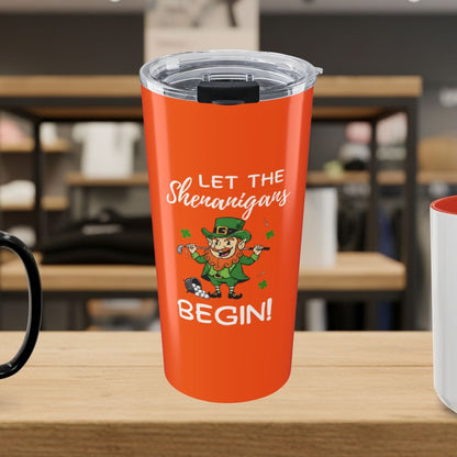 Let The Shenanigans Begin - 20oz Tumbler in Orange