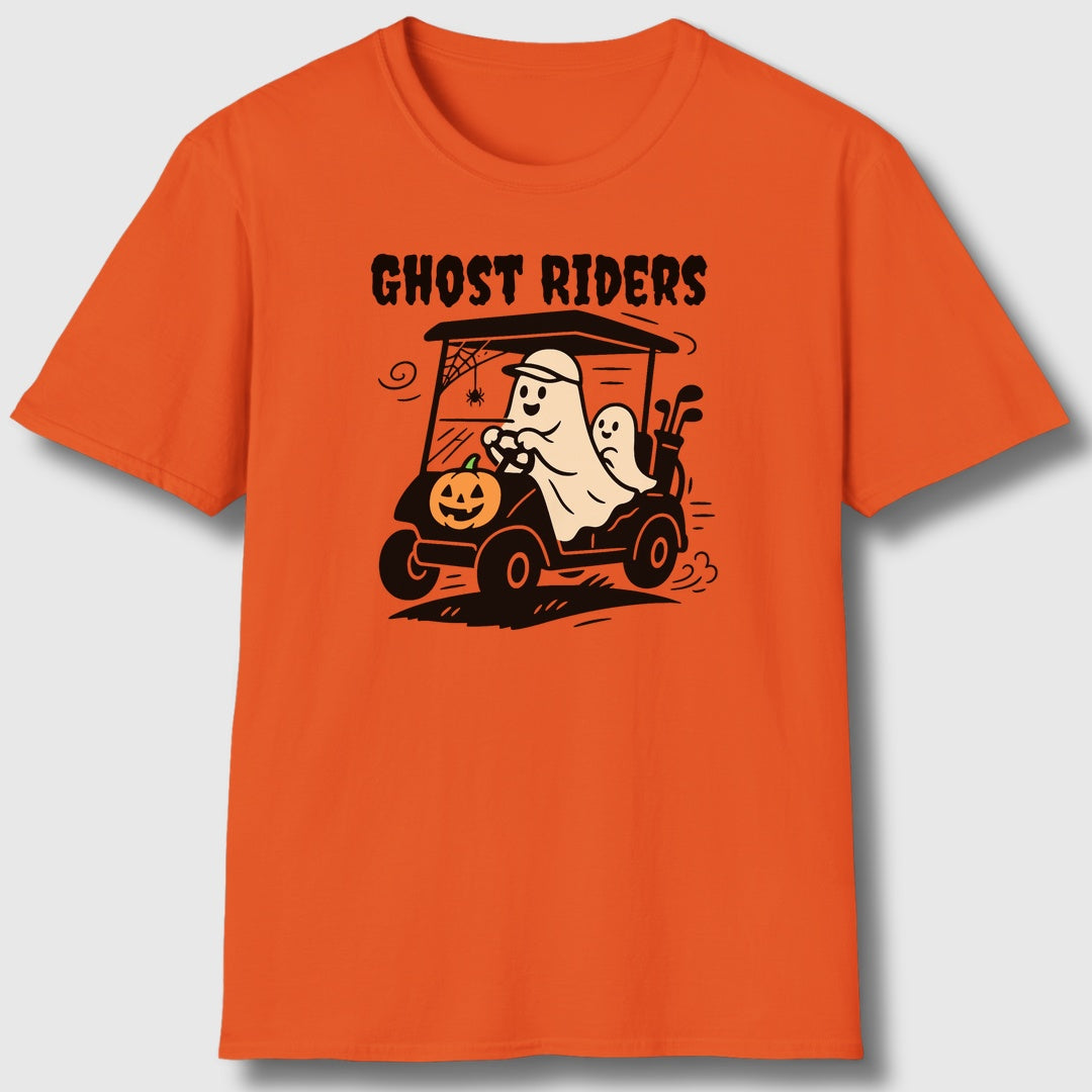 Ghost Riders - Adult Golf T-Shirt in Orange