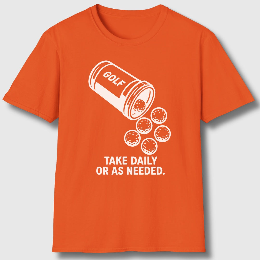 Golf Prescription - Adult Golf T-Shirt in Orange