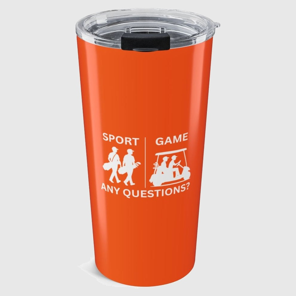 SPORT vs. GAME (Male) - 20oz Tumbler in Orange